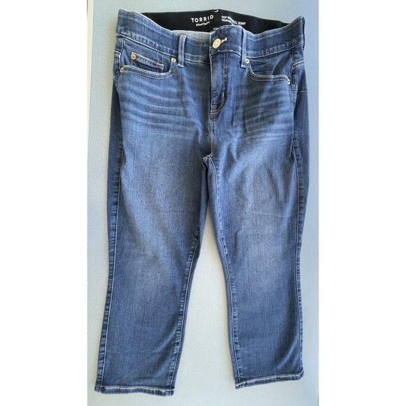 torrid Denim - Torrid Women's Crop Bombshell Skinny Jeans High-Rise Premium Stretch Size 14